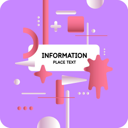 An abstract vector illustration with a field for placing a title, information, or quote. A template for the presentation by the speaker of the project. An abstract banner for business.のイラスト素材