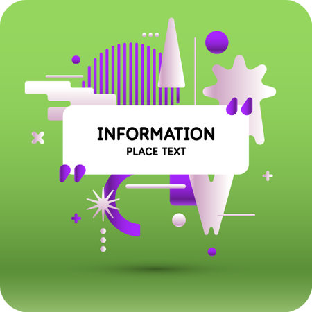 An abstract vector illustration with a field for placing a title, information, or quote. A template for the presentation by the speaker of the project. An abstract banner for business.のイラスト素材