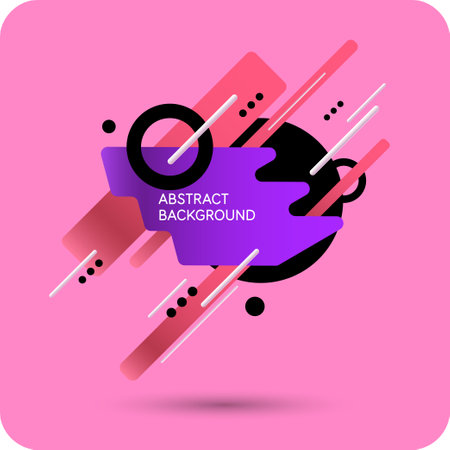 Background with abstract shapes. A template for design and creativity. The composition of the figures. The illustration is in a modern style, simple and concise design.のイラスト素材
