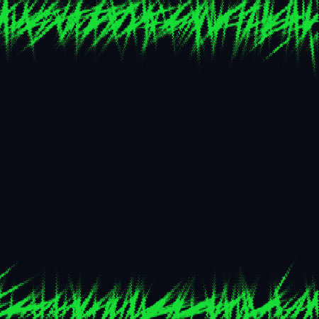 Abstract background with green lines on a black background. Vector illustration.のイラスト素材