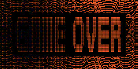 Abstract background with the description of the game over. Vector illustration.のイラスト素材
