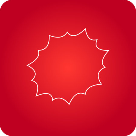 Frame on red background, vector illustration. Flat design style.のイラスト素材
