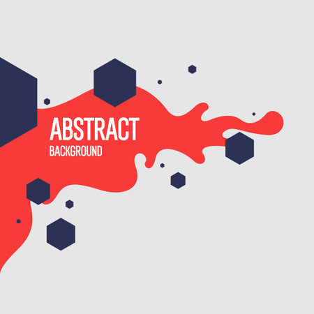 Background with abstract shapes. A template for design and creativity. The composition of the figures. The illustration is in a modern style, simple and concise design.のイラスト素材