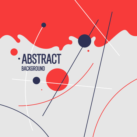 Modern geometric composition of various shapes. Illustration for design. Abstract background in the trend chart. A stylish template for further creativity.のイラスト素材