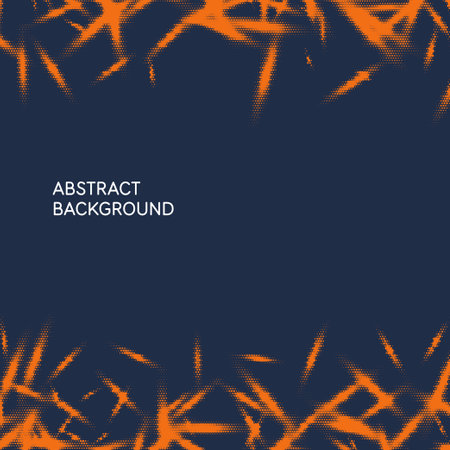 abstract background with lines and dots in orange colorのイラスト素材