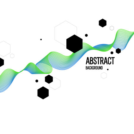 Background with abstract shapes. A template for design and creativity. The composition of the figures. The illustration is in a modern style, simple and concise design.のイラスト素材