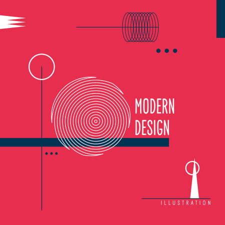 Abstract geometric background. Design poster with the flat figures. Vector illustration.のイラスト素材
