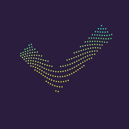 The picture shows a check mark confirming the selection. Simple and stylish illustration.のイラスト素材