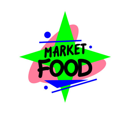 Isolated image on a background. Vector graphics. Healthy food illustration. Label for food.のイラスト素材