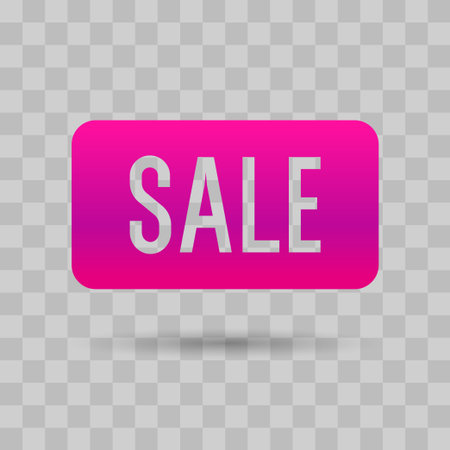 Modern beautiful sticker sale on the background. Design element for illustration. The symbol of the sale, a small colored icon. Vector illustration.のイラスト素材