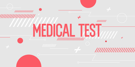 Medical tests. Blood donation and tests to maintain health. A poster for medical institutions and laboratories for receiving tests. Vector illustration. Abstract background, design elements.のイラスト素材