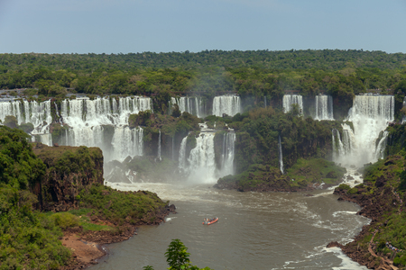 great Iguazu waterfall. Natural Wonder of the World. Argentinaの写真素材