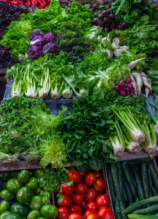Vegetables on the market in Buenos Aires, Argentinaの写真素材