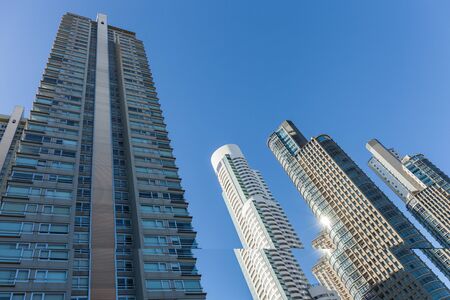 Group of gigantic skyscrapers from below in Buenos Aires, Argentina. June 5, 2019 Stock photoのeditorial素材