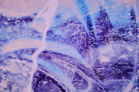 Abstract ice texture. Small bubbles with tails. abstract nature background. Colorful background of...