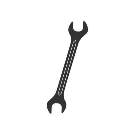 Icon the wrench icon. A tool for repairing and assembling furniture.Support service. Construction companyのイラスト素材