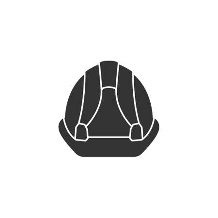 Realistic vector icon of a construction helmet. Protective helmet to protect your head. Personal protective equipmentのイラスト素材