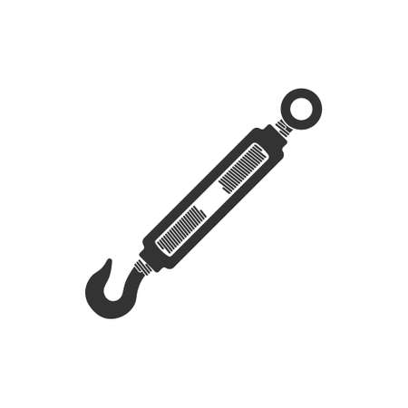 Realistic vector lanyard icon. Rigging device designed to adjust the tension force of ropes, cables and chainsのイラスト素材