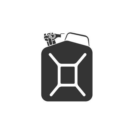 Realistic vector fuel iron can icon. Fuel storage tankのイラスト素材