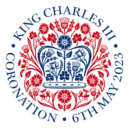 Vector emblem of the Coronation of King Charles III. May 6, 2023のイラスト素材