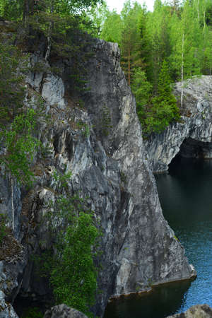 Walk in the marble quarry