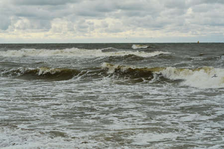 Storm on the Baltic Sea, October 2017, Klaipeda, Lithuania