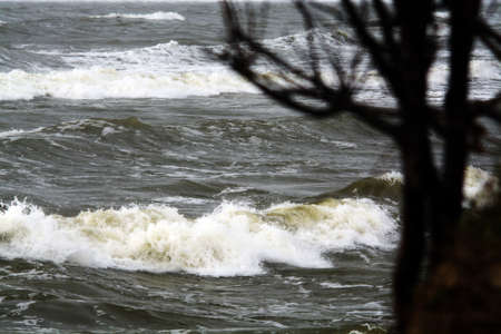 storm on the Baltic Sea, October 2017, Klaipeda, Lithuania