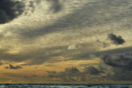 clouds over the Baltic Sea in Lithuania
