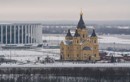 winter city, January 2020, the city of Nizhny Novgorod, Russiaの写真素材
