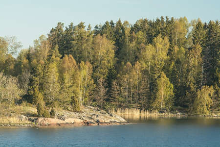 spring lake, May 2019, Stockholm, Swedenの写真素材