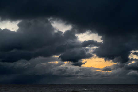 spring sunset, March 2021, Kaliningrad region, Russiaの写真素材