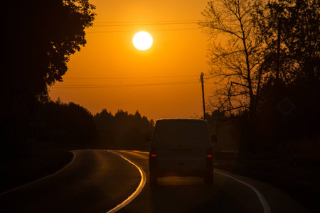 autumn sunset, September 2020, Leningrad region, Russia
