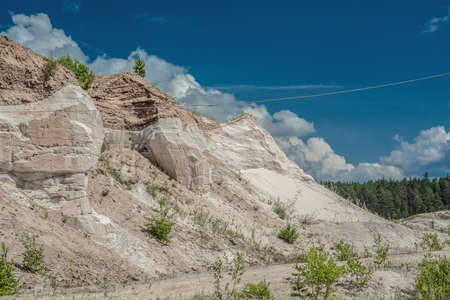 sand quarry, June 2021, Leningrad region, Russiaの写真素材