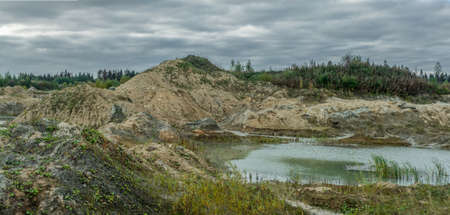 sand quarry, September 2021, Leningrad region, Russia
