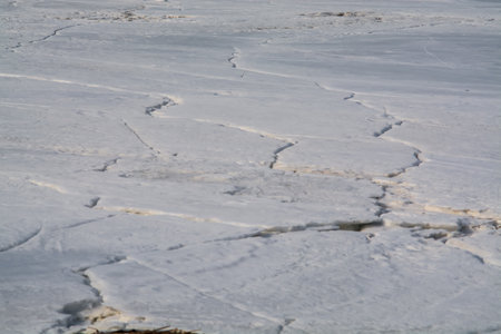 spring ice, March 2024, Gulf of Finland, Russia
