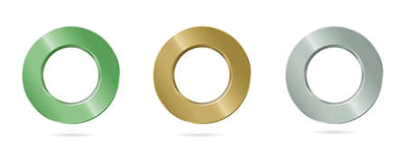 Vector illustration metal ring with a smooth gloss finishのイラスト素材