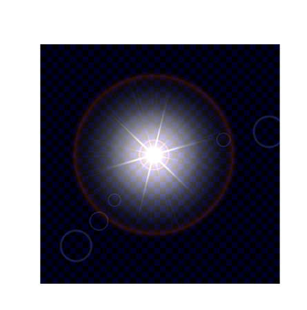 Vector illustration isolated object. Glare from the sun or a bright light source.のイラスト素材