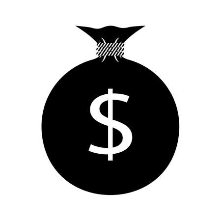 Vector. The icon. Bag with money Dollarのイラスト素材