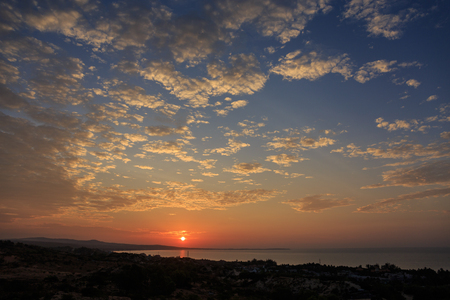 Beautiful sunrise with dramatic cloudscapeの写真素材
