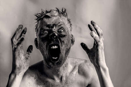 black and white zombie