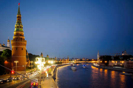 Traffic near Kremlin in Moscowの写真素材