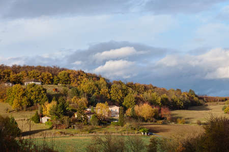 French village in the mountainsの写真素材