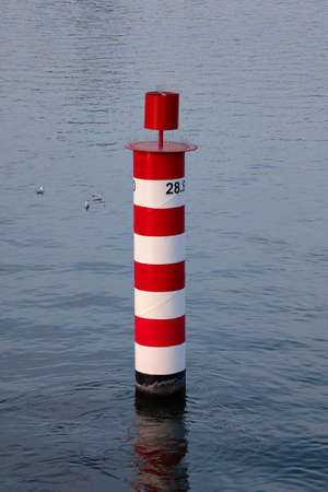 Water level scale, Flood in Franceの写真素材