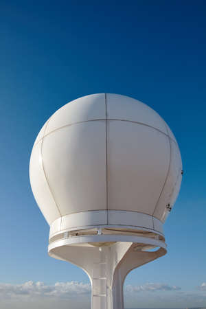 Radar Dome On Large Cruise Shipの写真素材