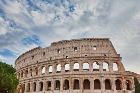 Colosseum in Rome without peopleの写真素材