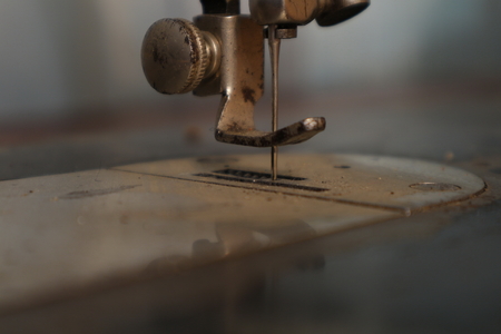 The old sewing machine. Vintage.の写真素材