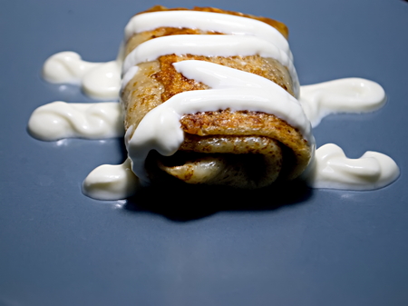 Homemade pancakes. Delicious homemade pancakes cooked grandmother. Some pancakes.の写真素材