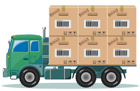 Truck With Cargoのイラスト素材