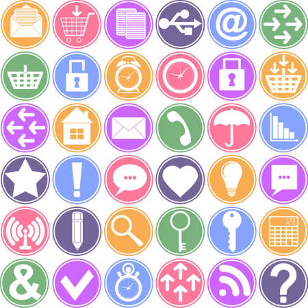 Basic Smartphone Icons Set. Appsのイラスト素材