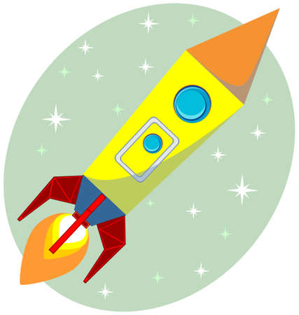 Flight of the Space Rocket, Vectorのイラスト素材